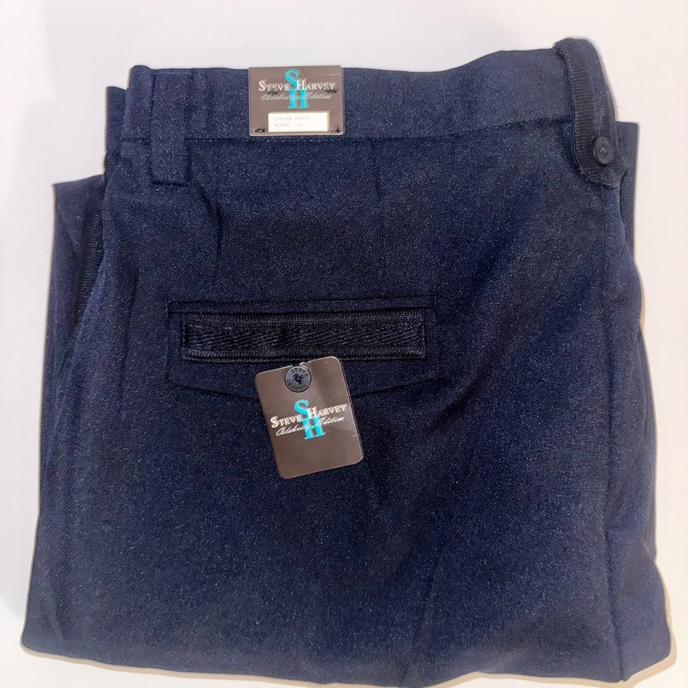 Men's Steve Harvey Navy dress pants